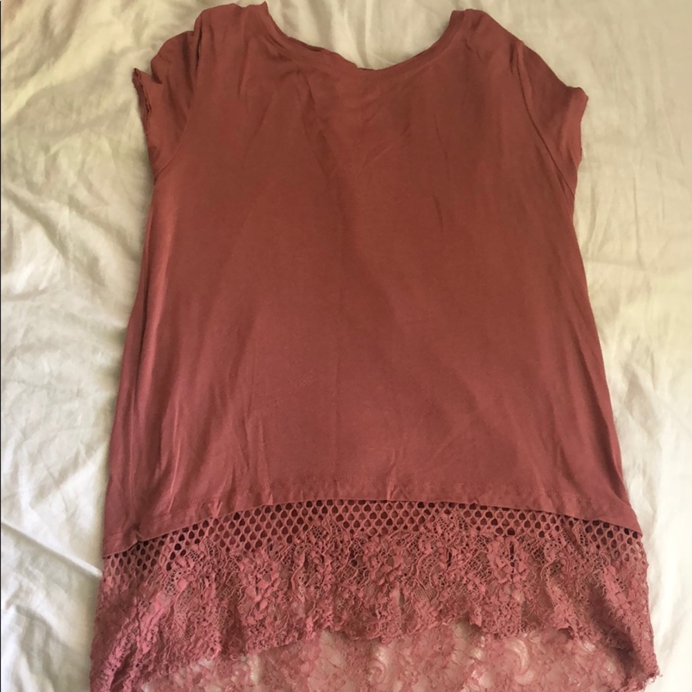 Lace trim tunic